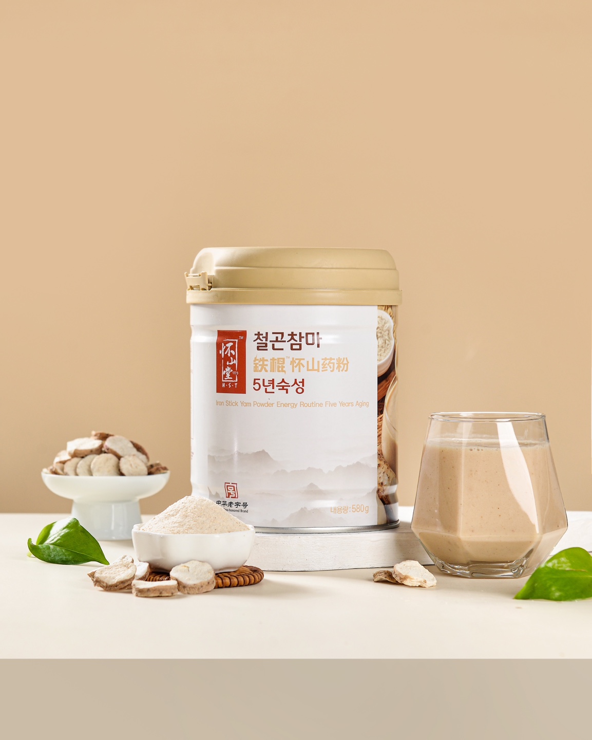 마가루 마분말 참마가루 아침식사대용 5년숙성 철곤참마 캔형 580g 고급쇼핑백 - 상품 이미지
