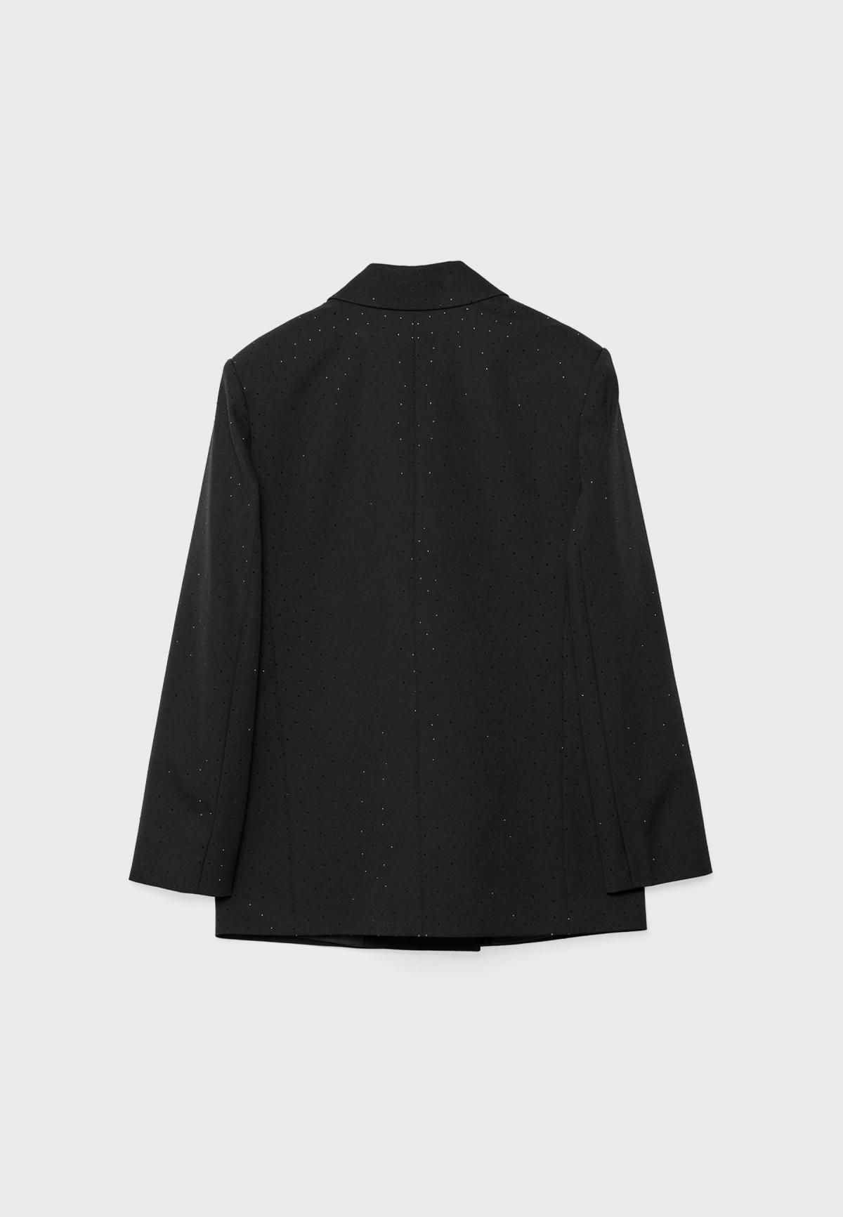 스트라디바리우스 더블브레스트 블랙 블레이저 라인스톤 5935/587 BLACK - 상세 이미지 2