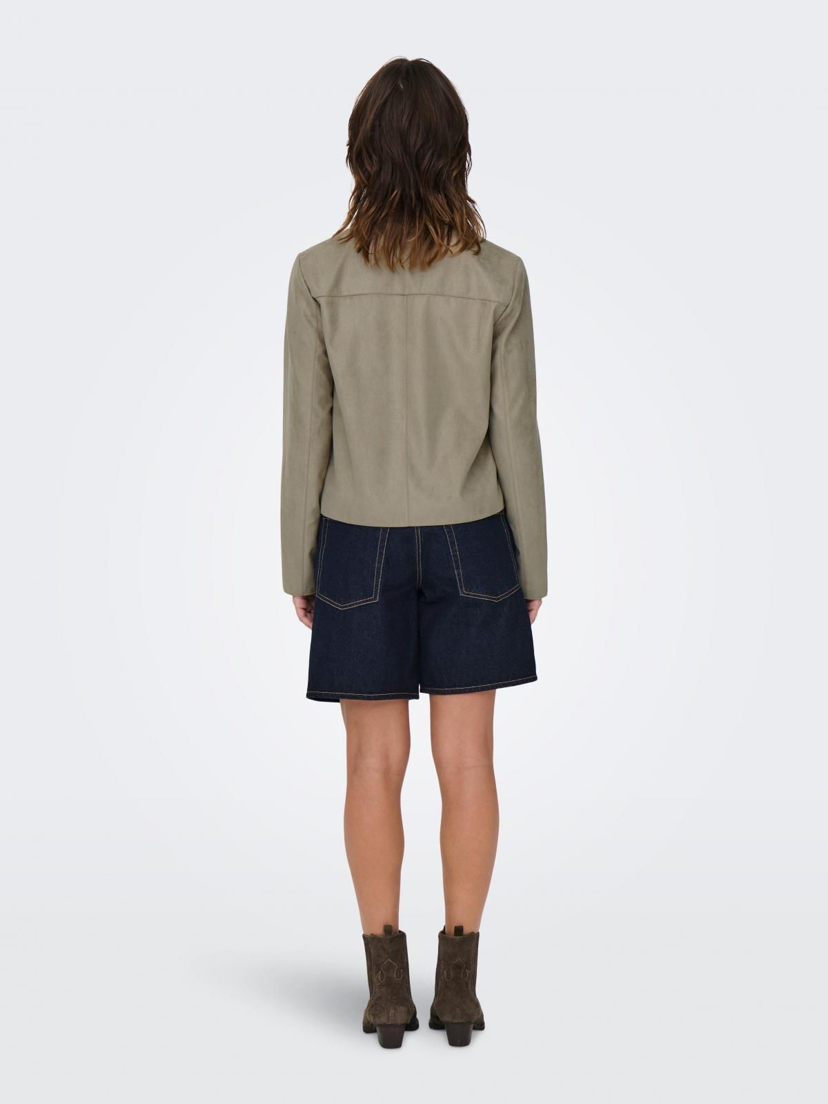 제이디와이 크롭 재킷 테일러드 스프레드카라 15355087_112 BROWN / TIMBER WOLF - 상세 이미지 3