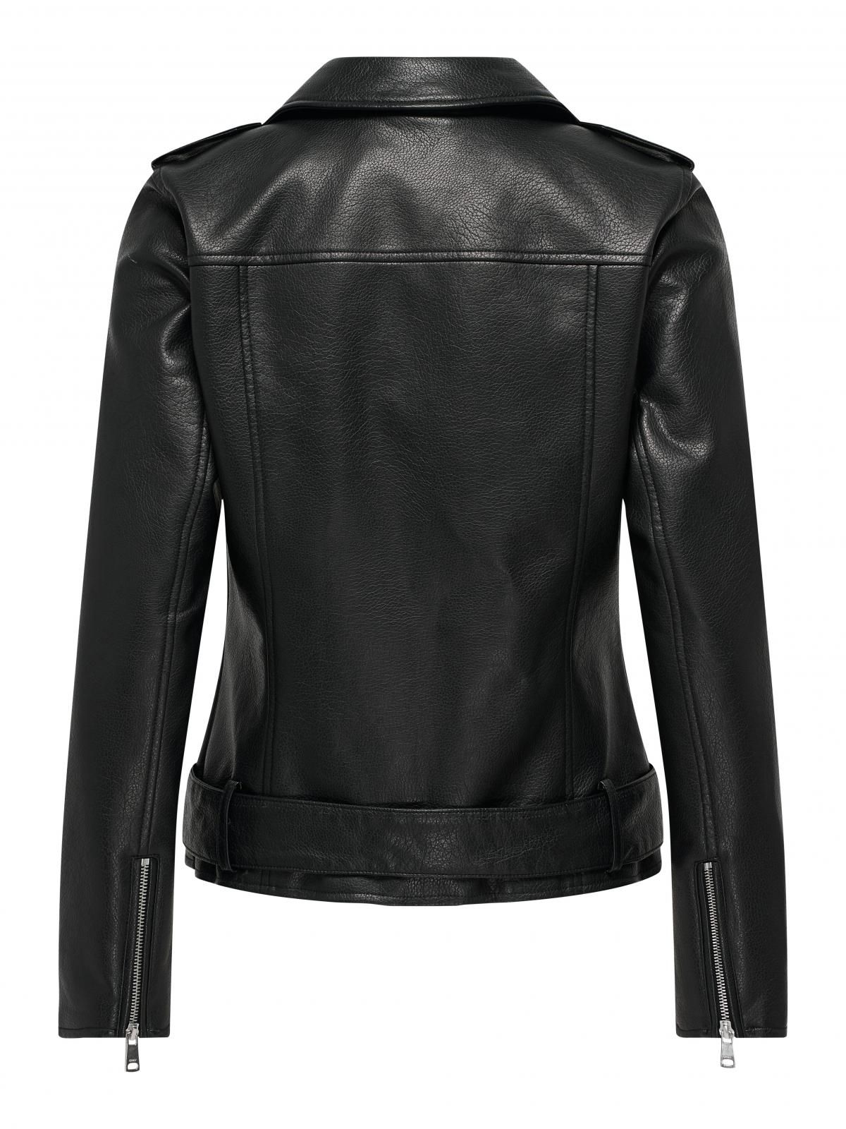 온리 클래식 레더 바이커 자켓 벨트 블랙 15357332_2161 BLACK / BLACK - 상세 이미지 4
