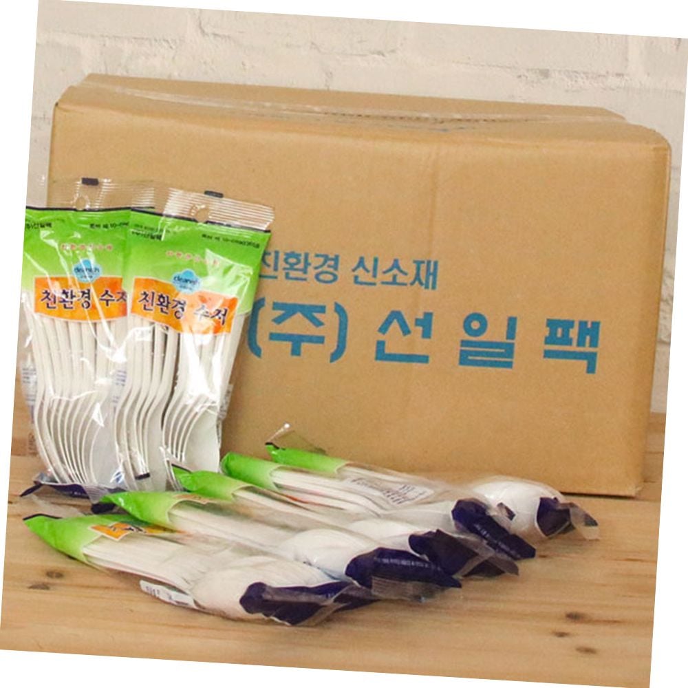 크리니쉬 숟가락 1000개입 1SET 총길이 17cm 야외용 - 상품 이미지