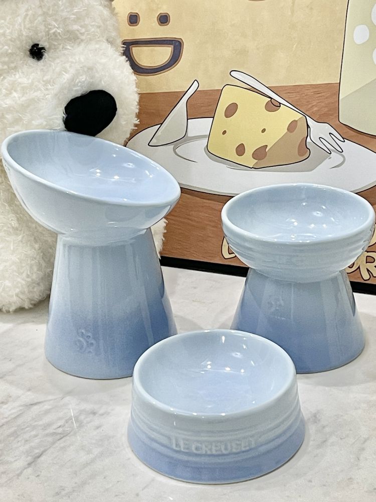 반려동물 세라믹 식기 고양이 높이조절 물그릇 높이 - 상세 이미지 2