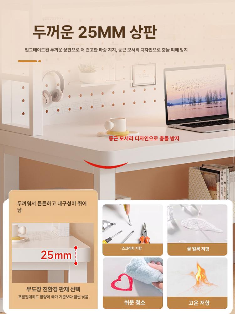책상 철제 타공판 악세사리 정리 선반 디스플레이 전면 - 상세 이미지 2