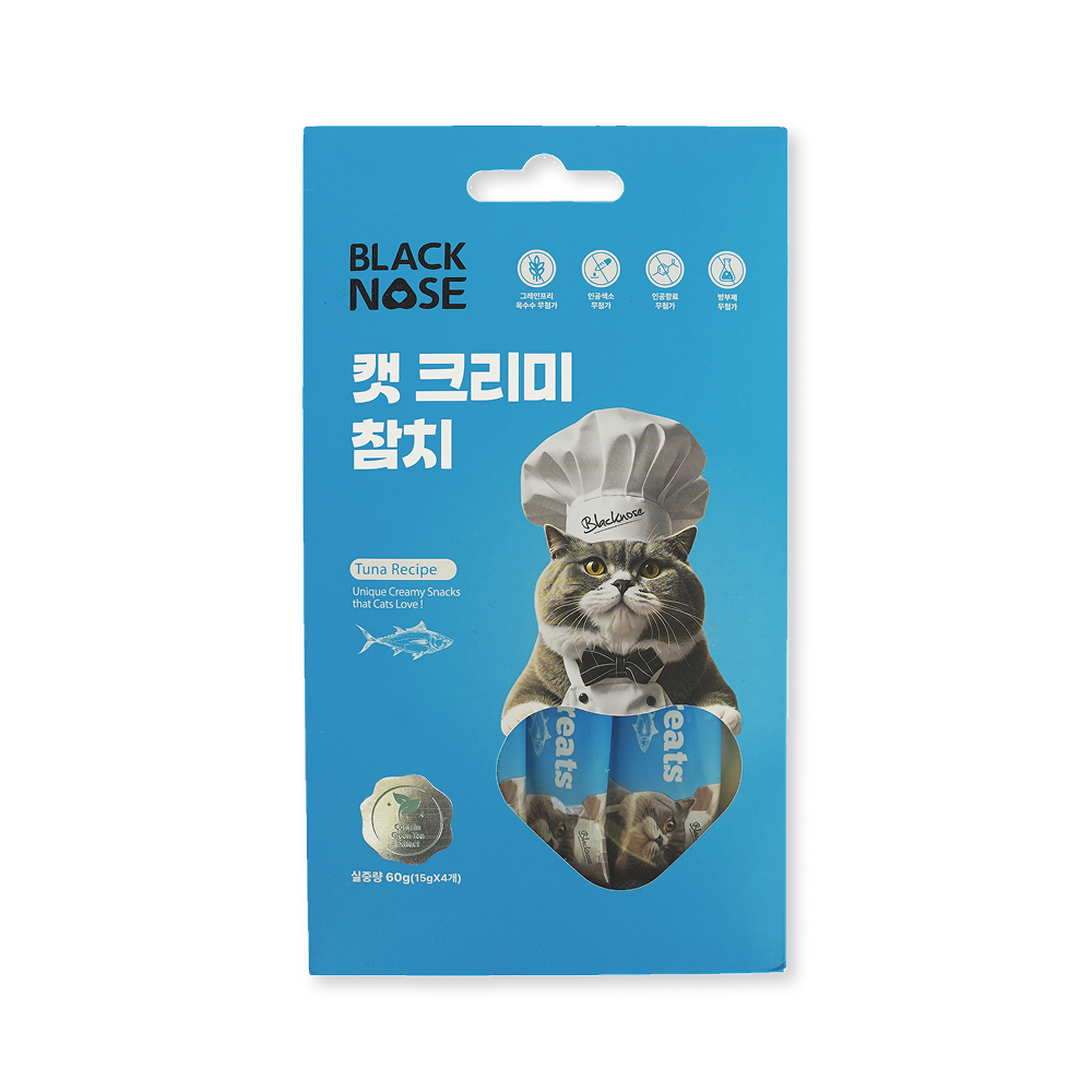 블랙노즈 캣 크리미 고양이간식 참치, 15g, 4개 솔직 후기 | 실제 사용자 리뷰 총정리 - 대표 이미지