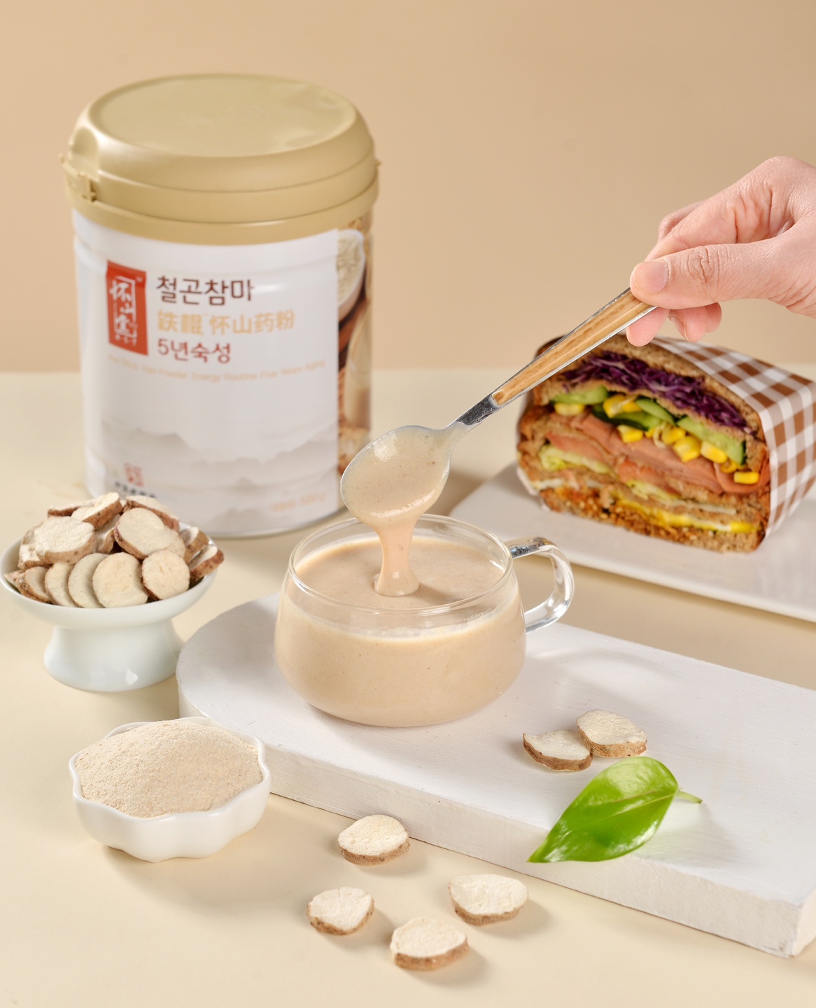 마가루 마분말 참마가루 아침식사대용 5년숙성 철곤참마 캔형 580g 고급쇼핑백 - 상세 이미지 3