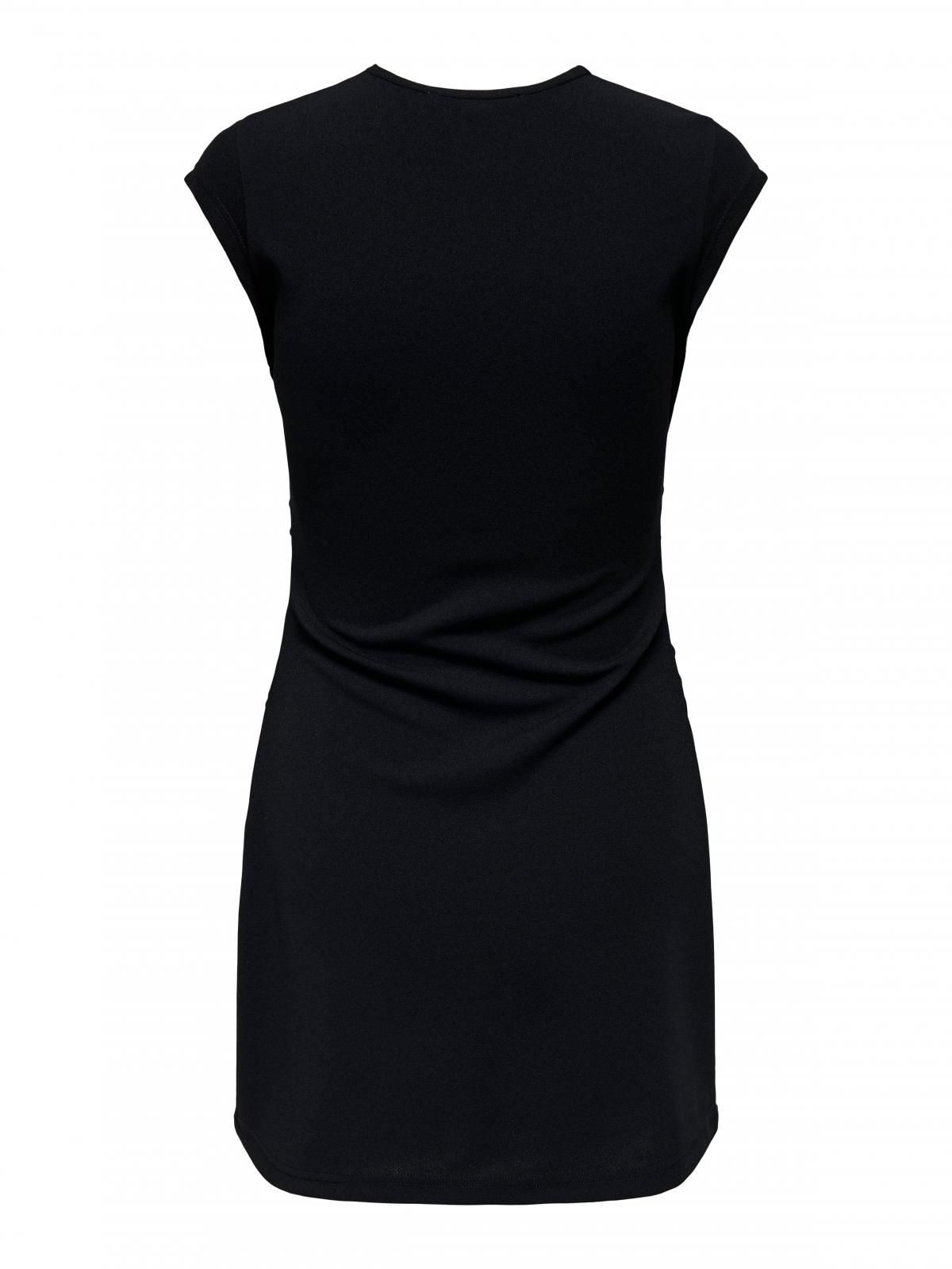 온리 베이직 블랙 미니 원피스 반팔 15353596_2161 BLACK / BLACK - 상세 이미지 4