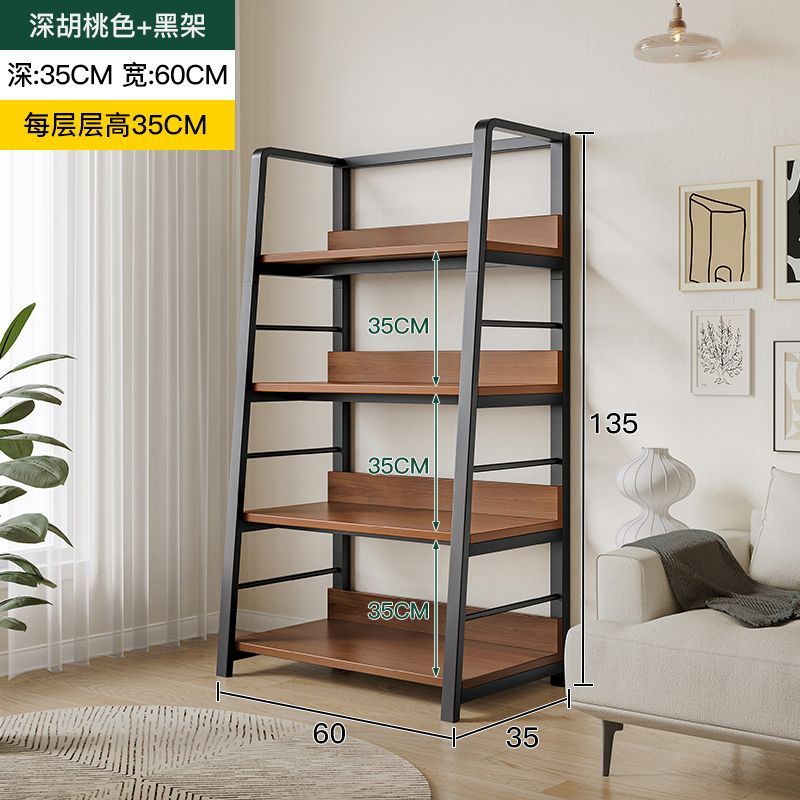철제 수납 선반 인테리어 조립 주방 팬트리 진열장 80x35x180 월넛 4층 60X35X135CM - 상세 이미지 2