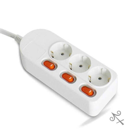 캔캔토토 멀티탭 개별스위치 3구 5m 화이트 난연소재 안전한멀티탭 감전사고예방