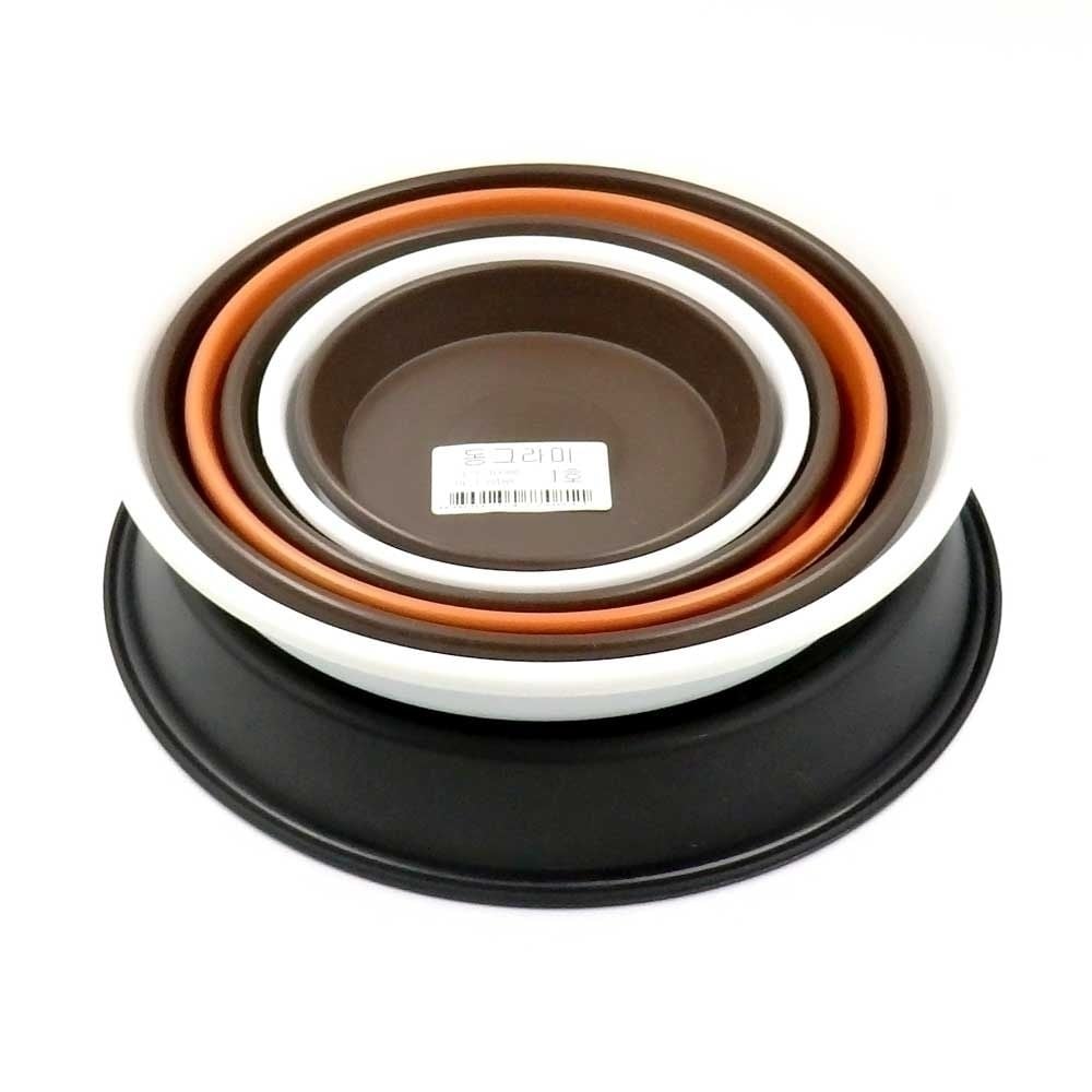 동그라미 화분받침대(2호)내경95mm/외경115mm 흰색 - 상품 이미지