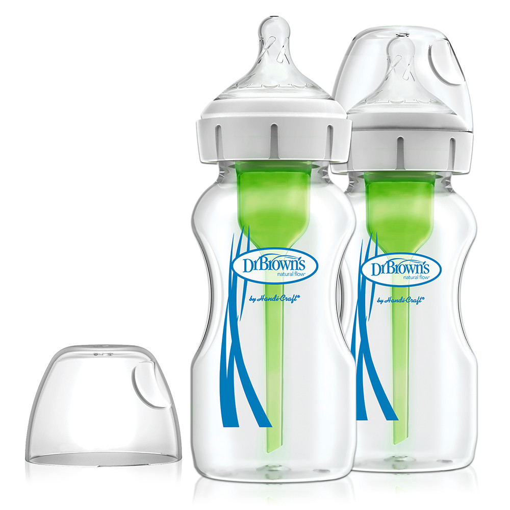 닥터브라운 오피셜 / 유리 베이직 젖병 와이드넥 270ml 3개,꼭지교체/치발기 옵션선물 - 상세 이미지 2