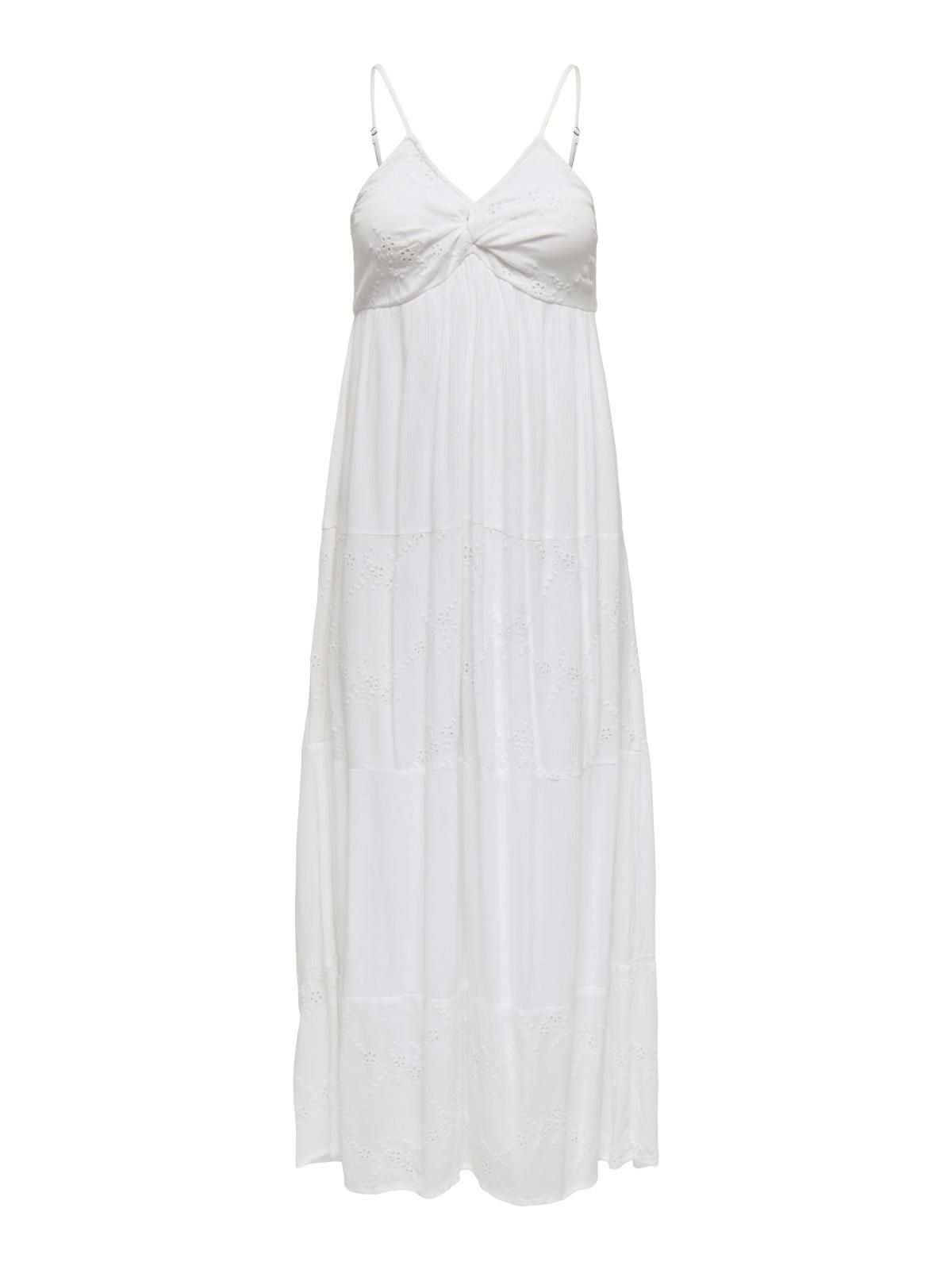 온리 펀칭 자수 화이트 롱 원피스 V넥 15346832_5 WHITE / BRIGHT WHITE - 상세 이미지 3