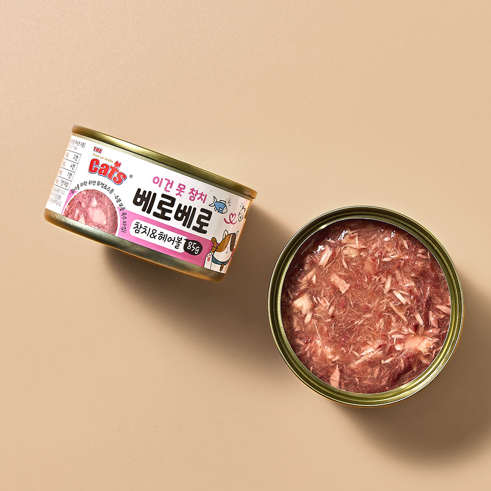 더캣츠 베로베로 고양이참치 고양이참치캔 통조림 아기 새끼 길냥이 습식 간식 반려묘 보양식