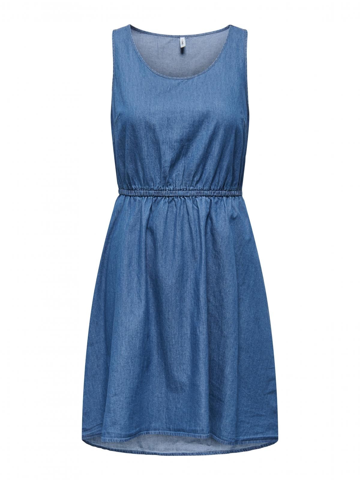 온리 데님 미니 원피스 민소매 캐주얼 15358785_2115 BLUE / MEDIUM BLUE DENIM - 상품 이미지