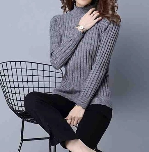 반목 골지니트 쫀쫀슬림핏 물결끝단 미들기장 겨울이너 - 상세 이미지 5
