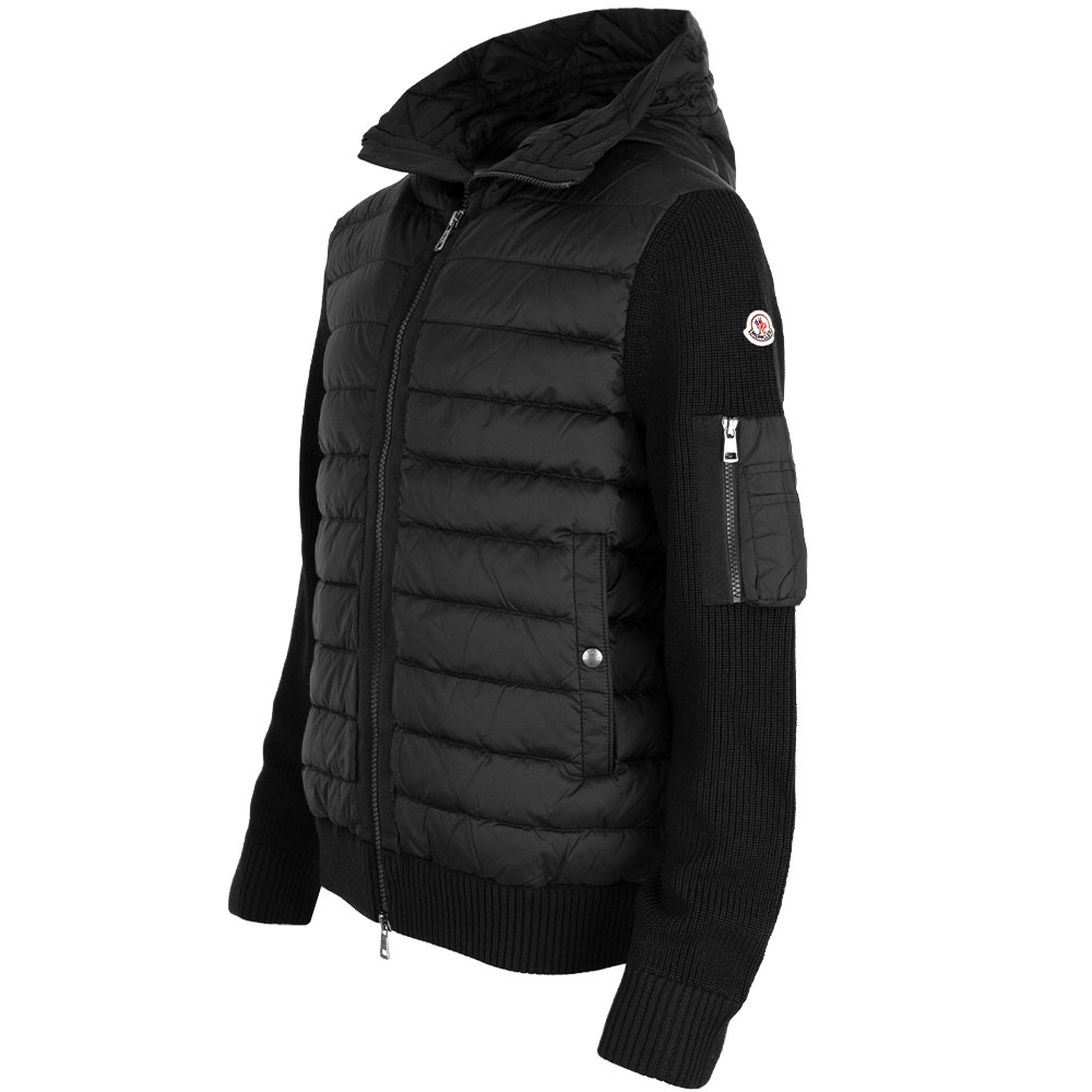 XL 몽클레어 울 패딩 후드 집업 블랙 가디건 9B50800 A9340 999 (2025 F/W) - 상세 이미지 3