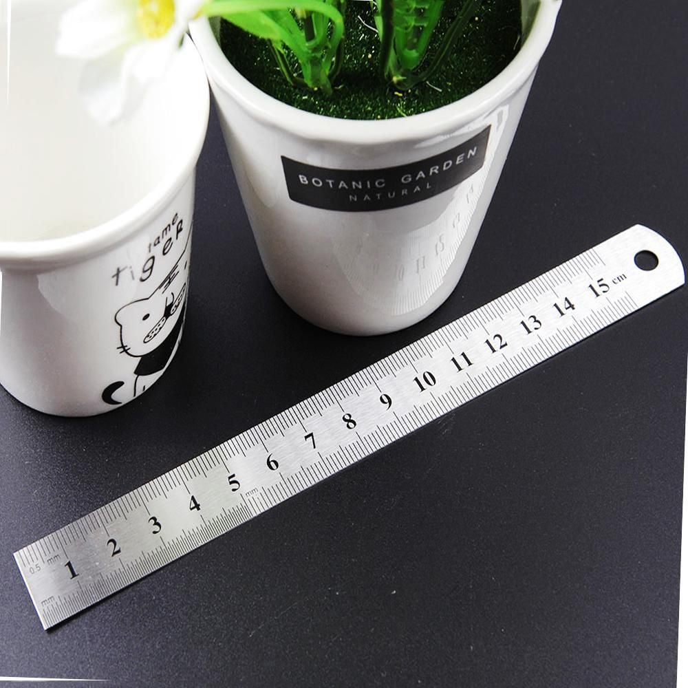 양면 설계 철자 1P 제도용 15cm 스틸자 - 상품 이미지