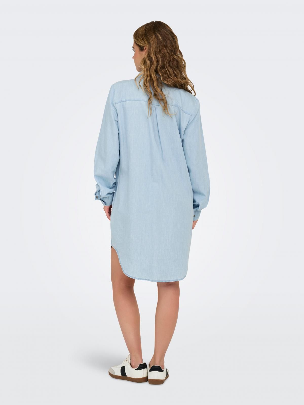 온리 데님 셔츠 미니 원피스 포켓 버튼업 15357595_2116 BLUE / LIGHT BLUE DENIM - 상세 이미지 2