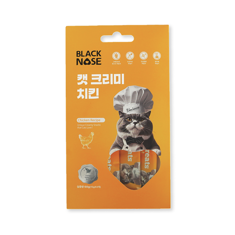블랙노즈 캣 크리미 고양이간식 치킨, 15g, 4개 솔직 후기 | 실제 사용자 리뷰 총정리 - 대표 이미지