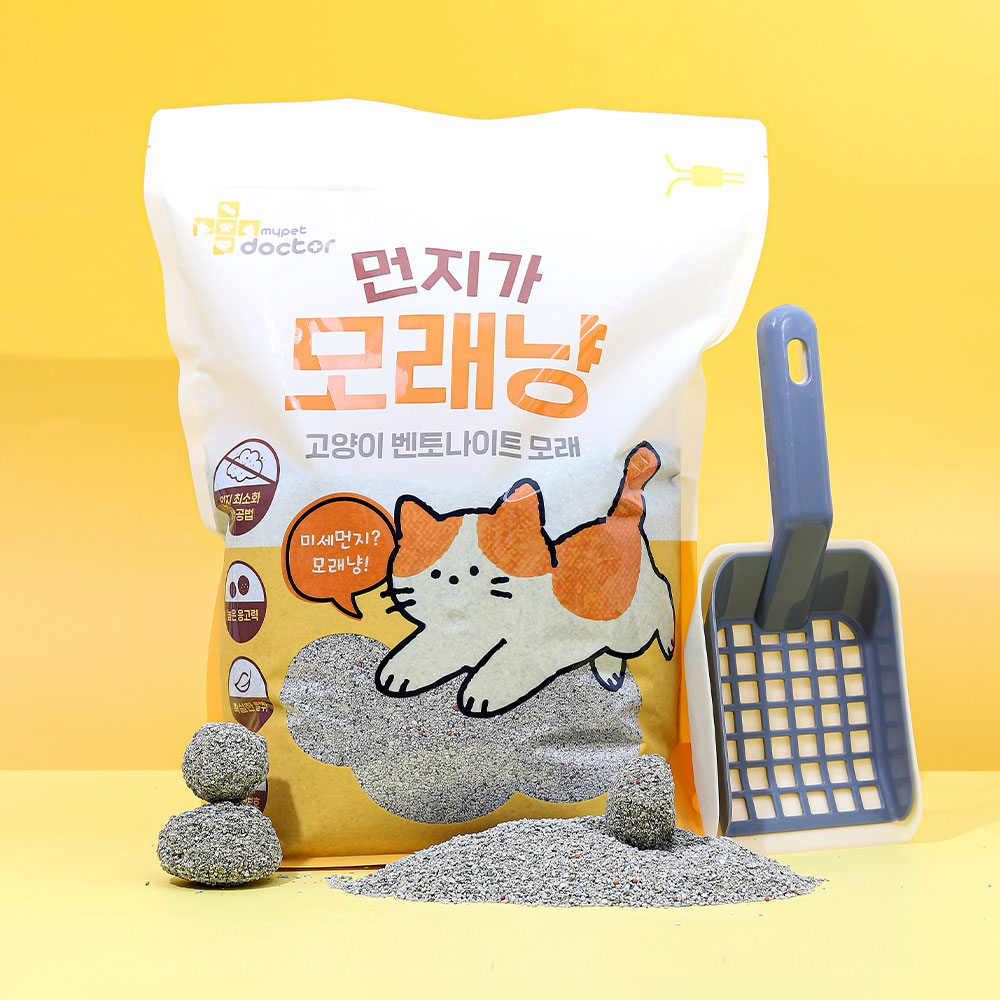 마이펫닥터 먼지가 모래냥 벤토나이트 모래 가는입자, 무향, 1개 - 상품 이미지