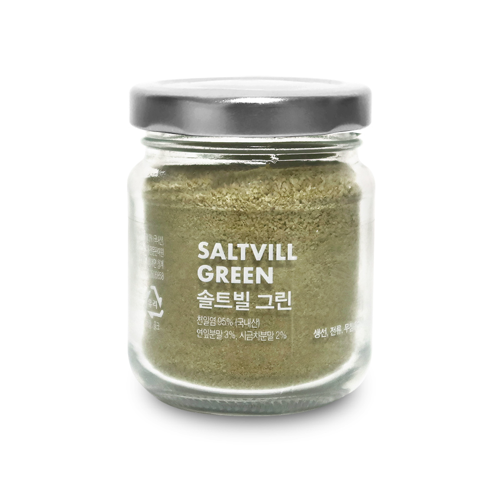 솔트빌 연잎 시금치 국산 신안 천일염 컬러 샐러드 소금 그린 솔트 110g - 상세 이미지 2