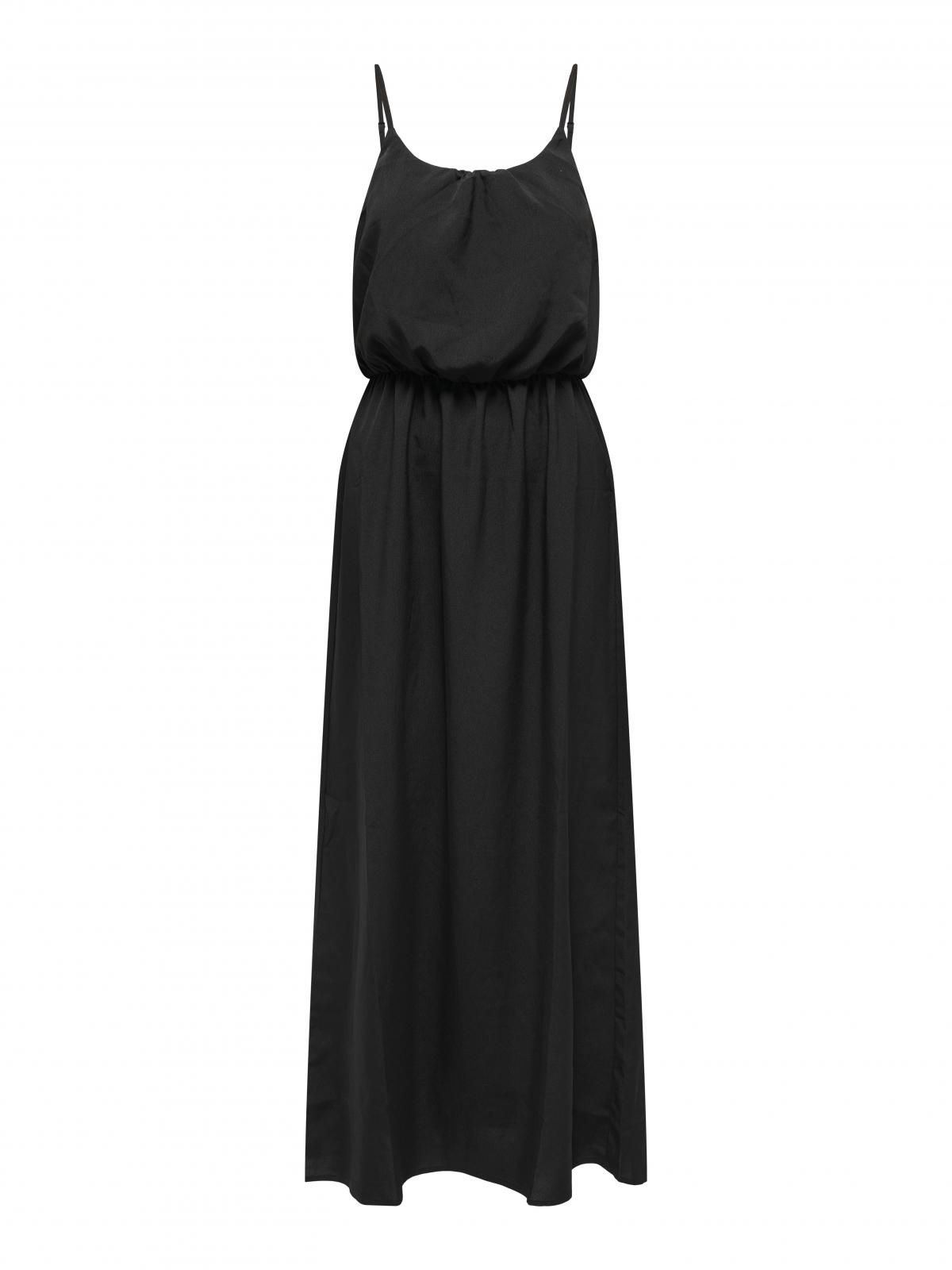 온리 베이직 슬리브리스 롱 원피스 블랙 밴딩 15335556_2161 BLACK / BLACK - 상세 이미지 3