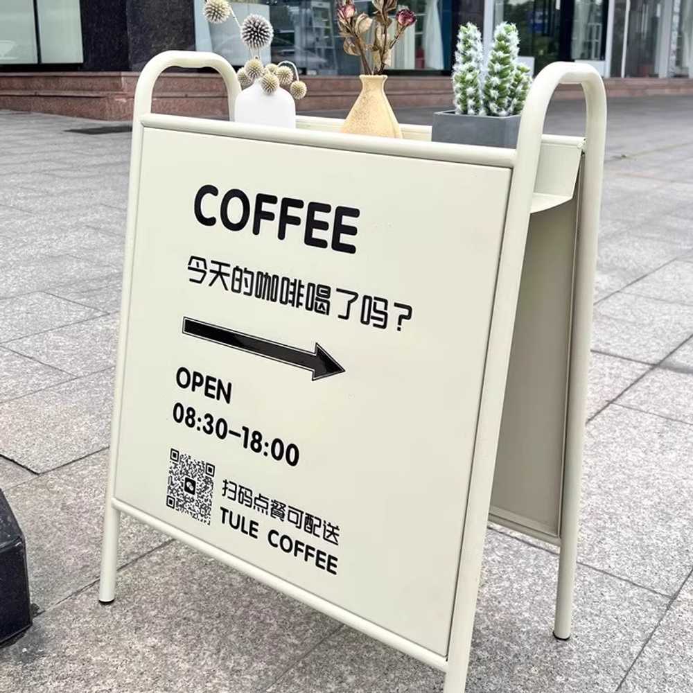 철제 입간판 스탠드형 광고 게시판 매장 홍보 표지판 블루 50x70cm - 상세 이미지 3