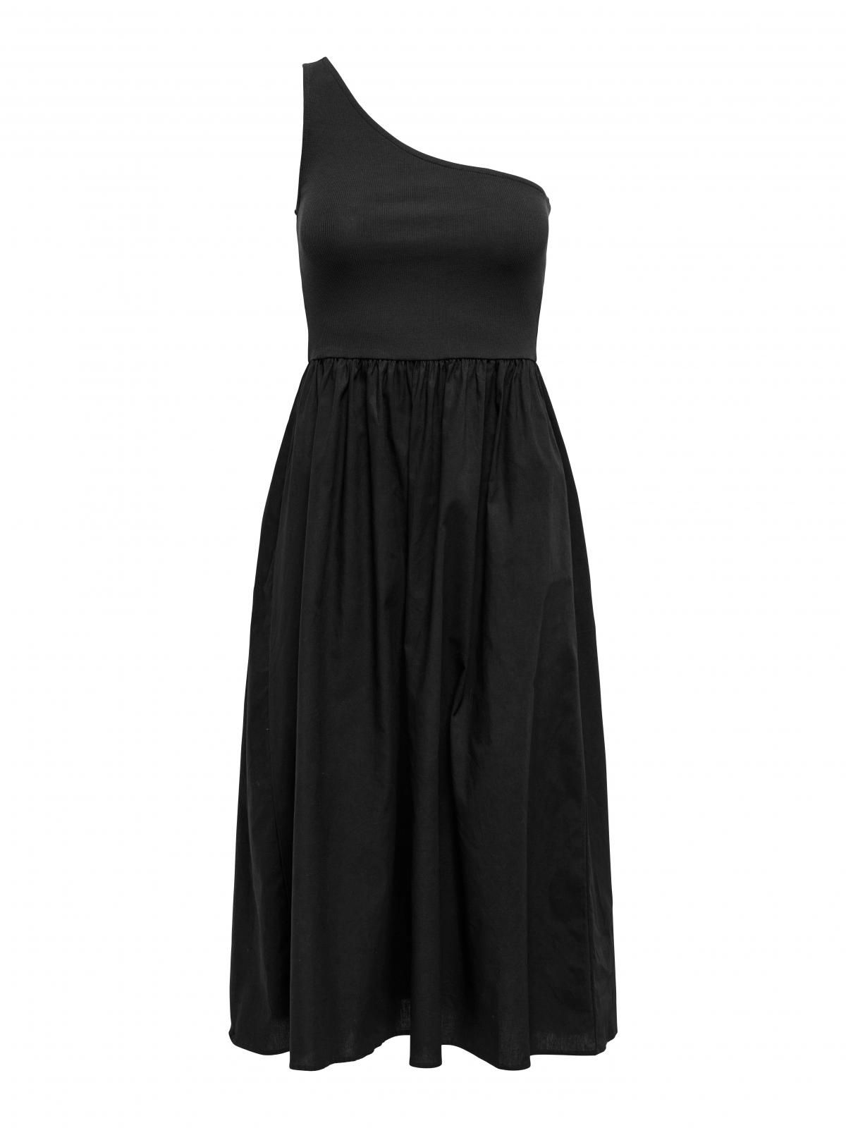온리 모던 테크니컬 원숄더 롱 원피스 블랙 15350246_2161 BLACK / BLACK - 상세 이미지 3