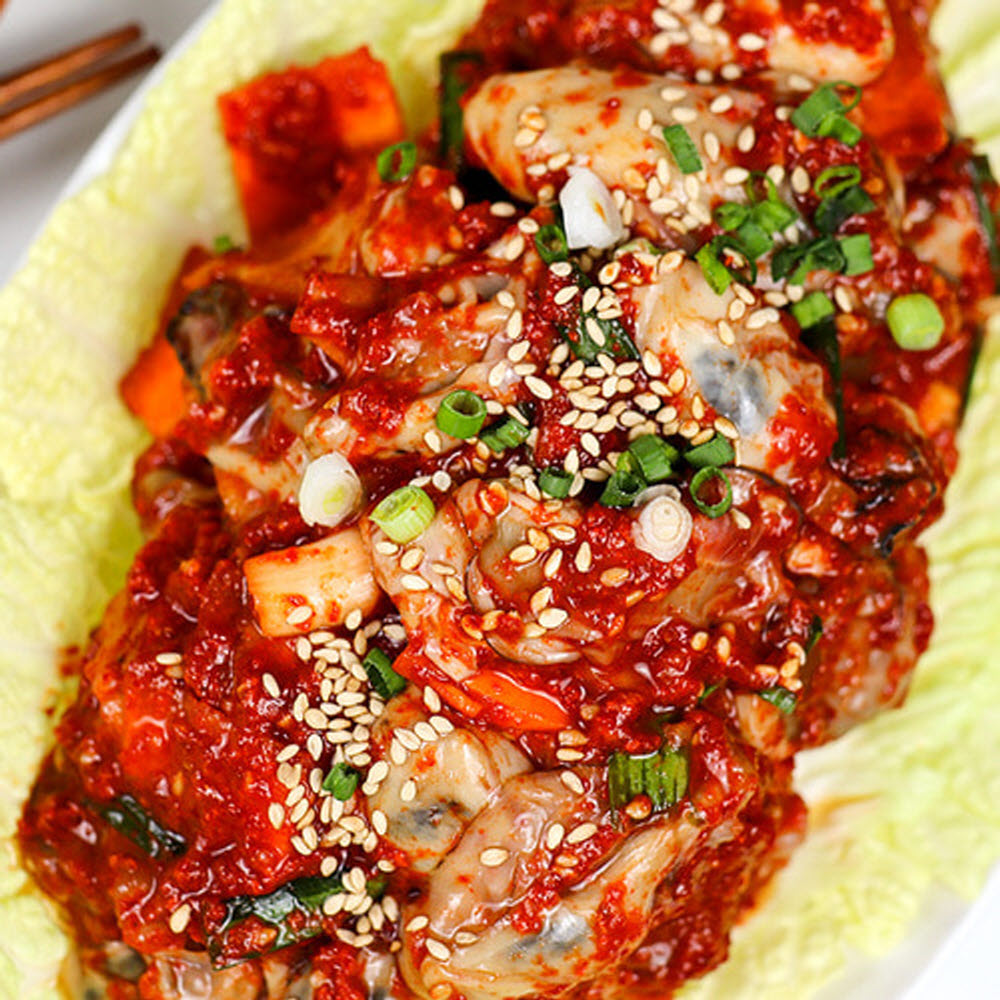 통영 생굴 무침 굴무침 양념 굴보쌈 택배 1kg, 1개 - 상세 이미지 2