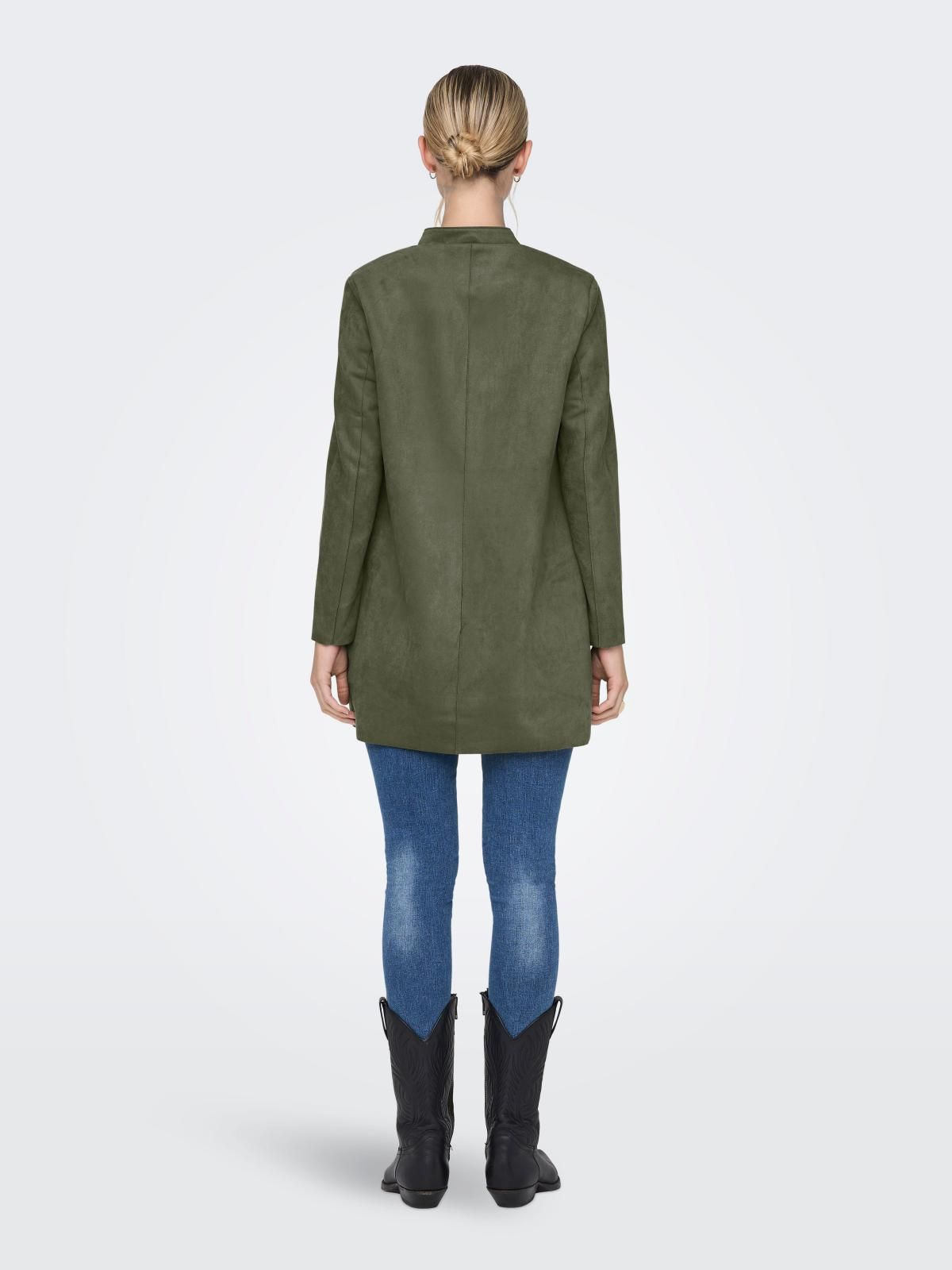 온리 테크니컬 스웨이드 카키 숏 코트 15218563_4263 GREEN / KALAMATA - 상세 이미지 3