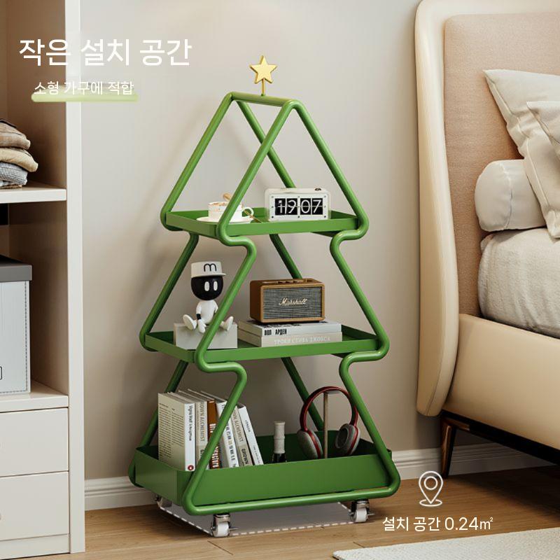 침대옆 테이블 트리모양 작은 수납 사이드테이블 화이트 크리스마스 트리 침대 옆 탁자 - 상세 이미지 5