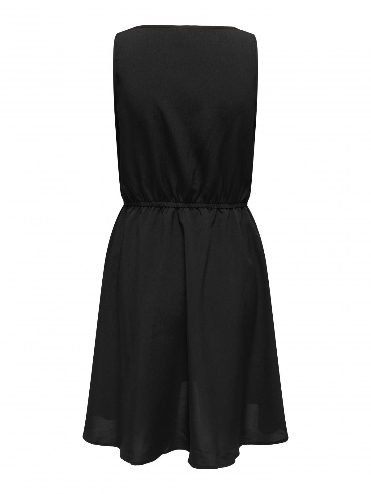 온리 베이직 슬리브리스 블랙 미니 원피스 15335966_2161 BLACK / BLACK - 상세 이미지 4