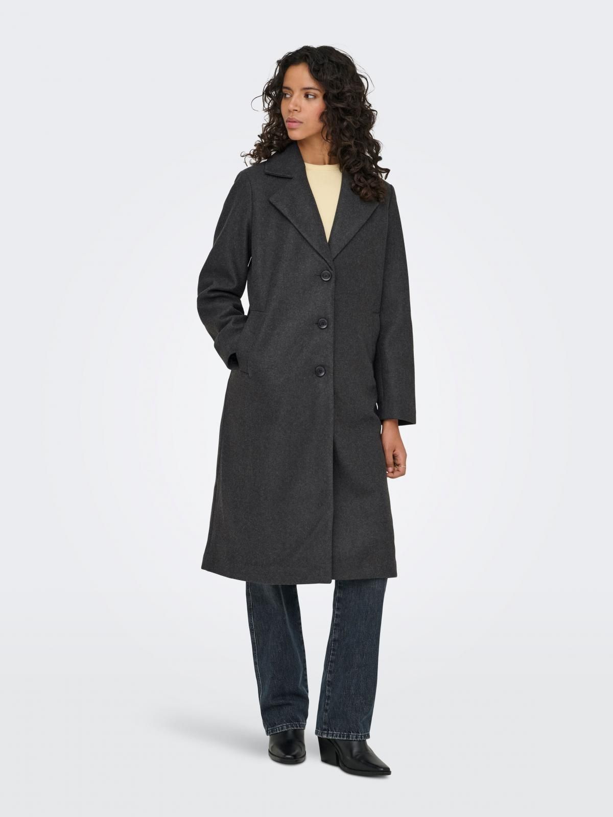 온리 클래식 롱 테크니컬 싱글 코트 15367129_2383 GREY / DARK GREY MELANGE - 상세 이미지 5