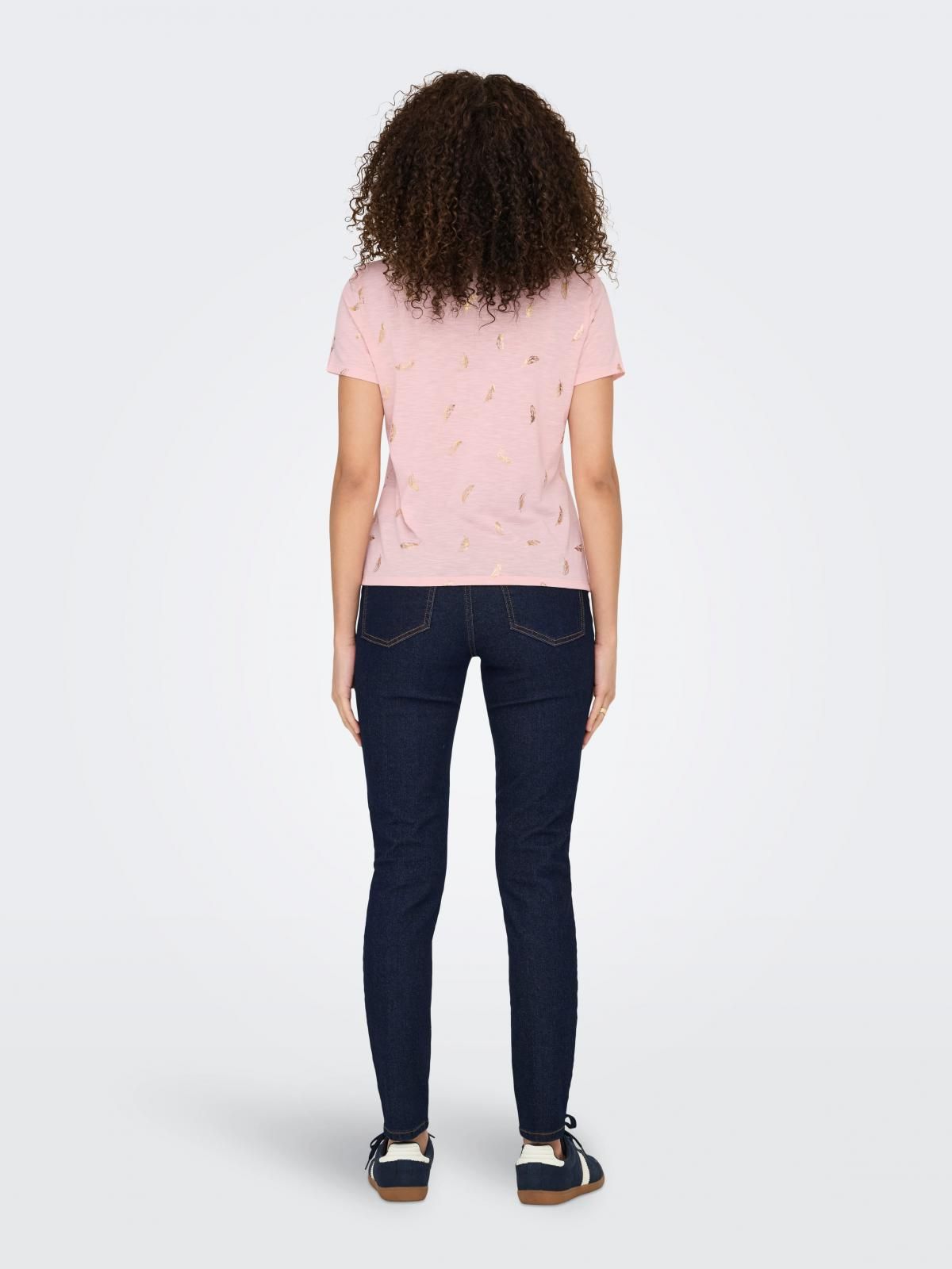 제이디와이 페미닌 브이넥 반팔 티셔츠 15353180_917_1201949 PURPLE / CHALK PINK - 상세 이미지 2