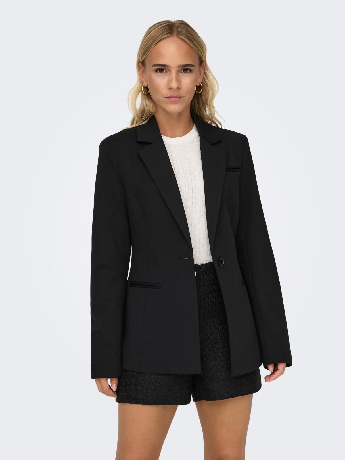 온리 테일러드 슬림핏 블랙 블레이저 15298659_2161 BLACK / BLACK - 상세 이미지 2