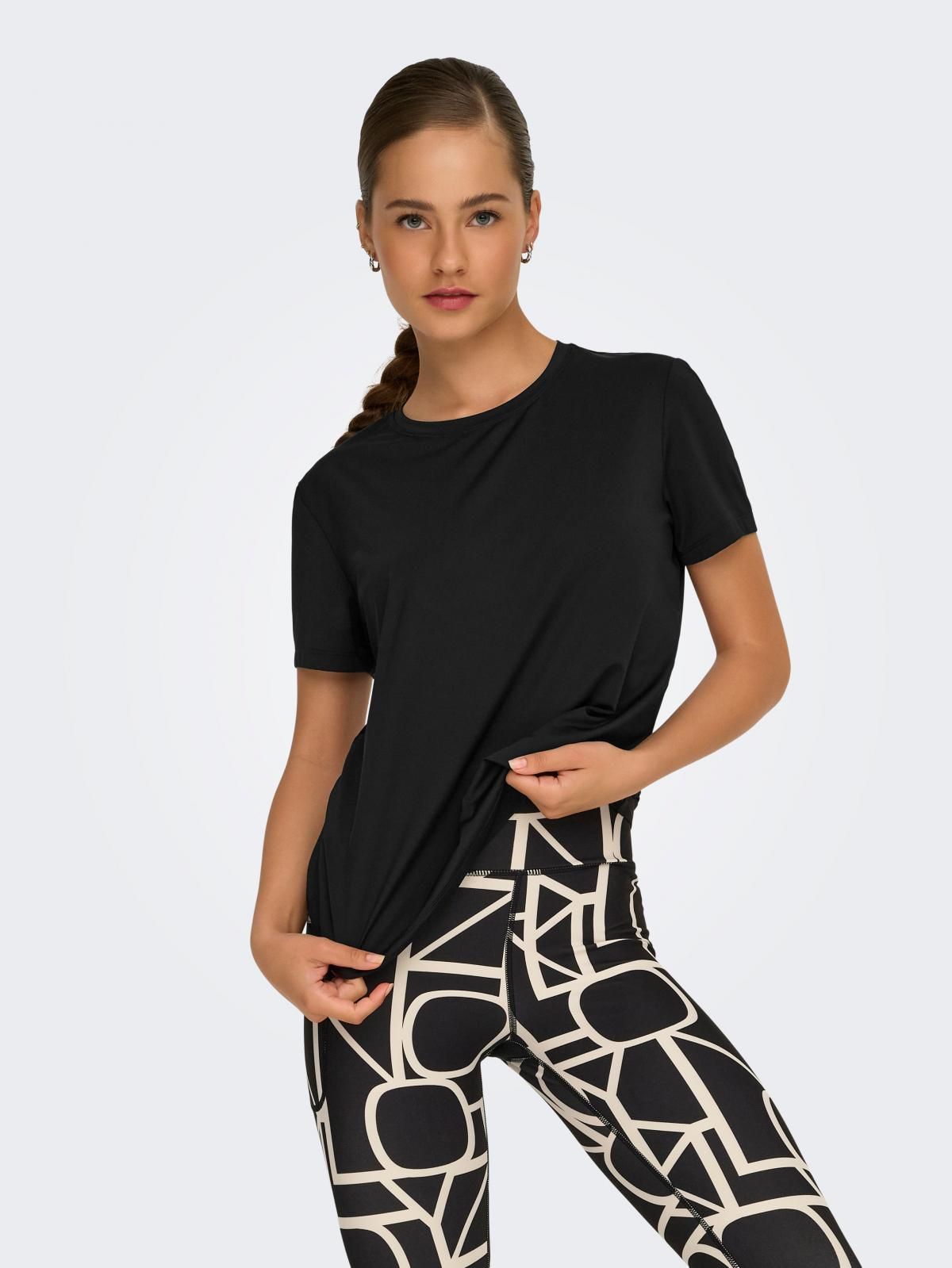 온리 테크니컬 쿨링 루즈핏 반팔 티셔츠 15346228_2161 BLACK / BLACK - 상품 이미지
