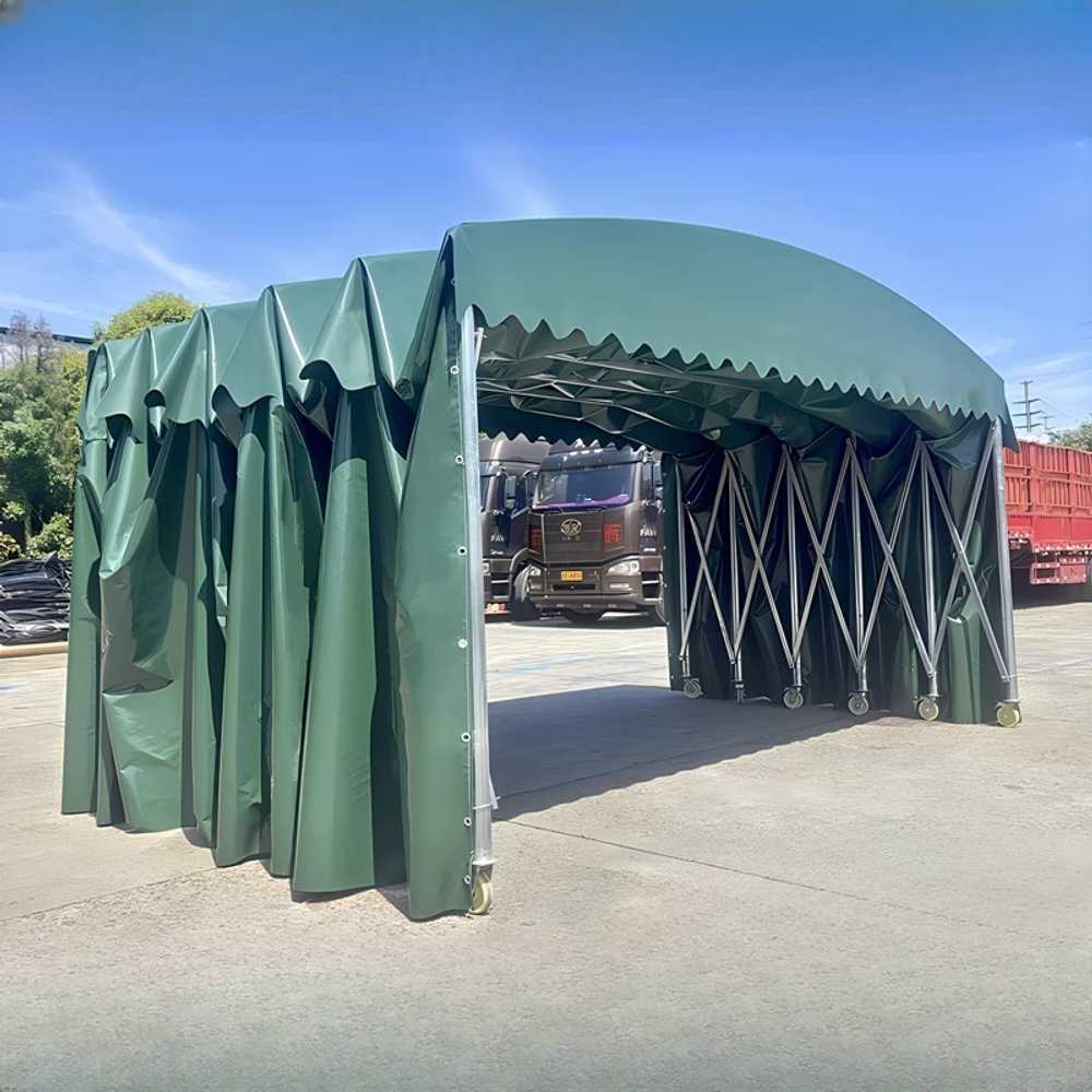 자바라 천막 대형 설치형 행사 파라솔형 야외 그늘막 3m x 3m - 상세 이미지 2