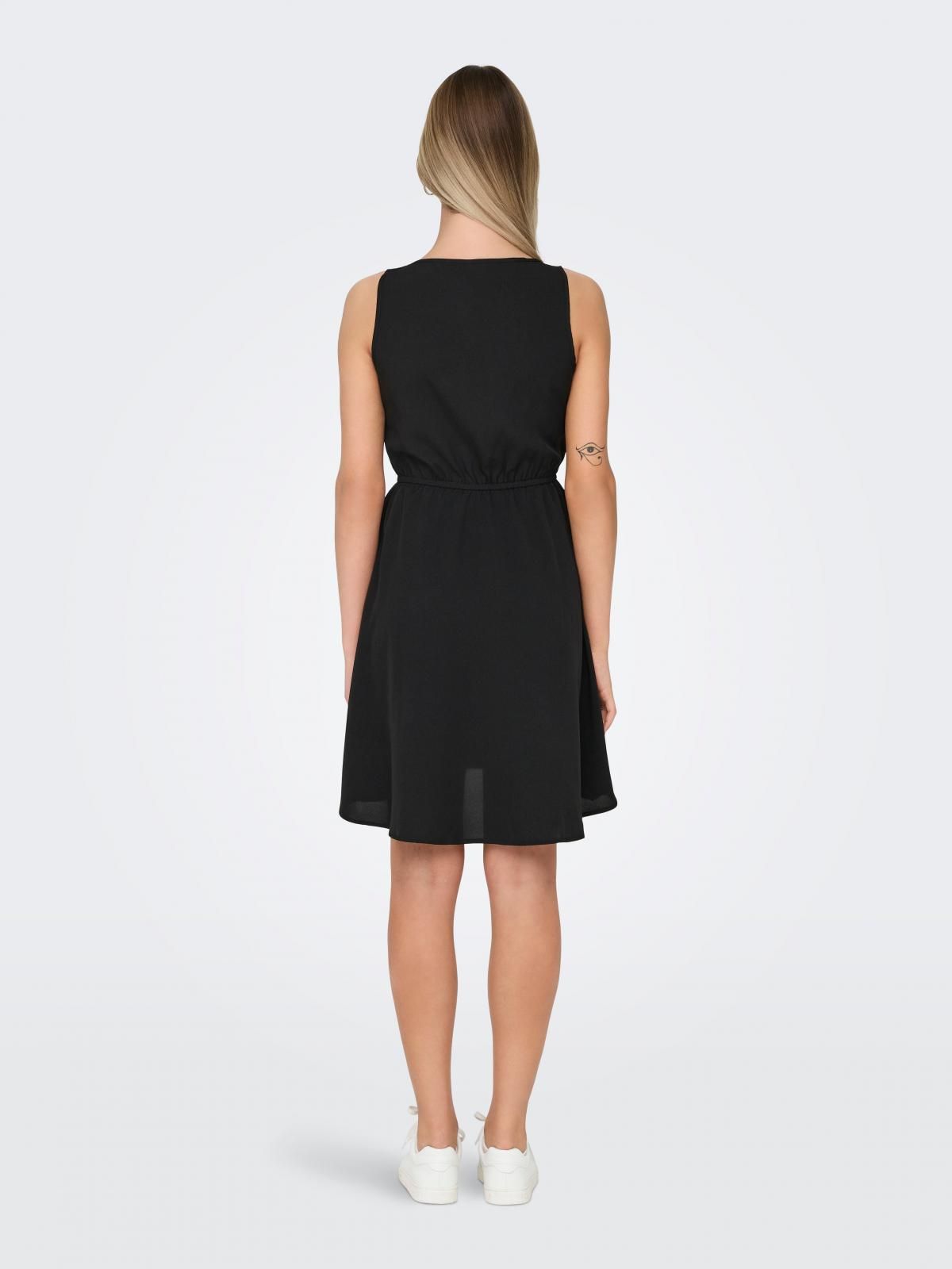 온리 베이직 슬리브리스 블랙 미니 원피스 15335966_2161 BLACK / BLACK - 상세 이미지 2