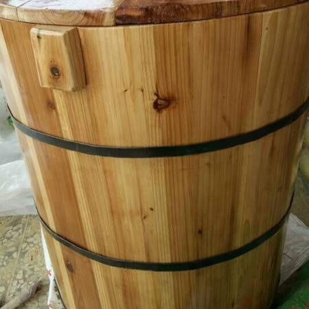 [해외]히노끼 욕조 간이 훈증탕 소형가방 편백나무반신욕기 스파