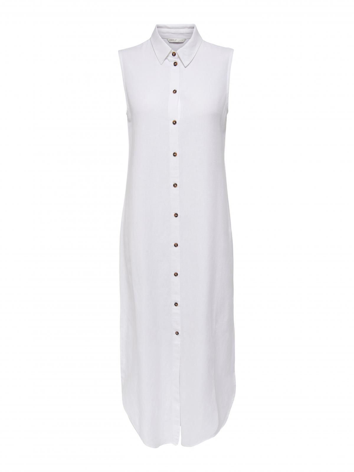 온리 슬리브리스 롱 셔츠 원피스 15269921_4243 WHITE / TOFU - 상세 이미지 3