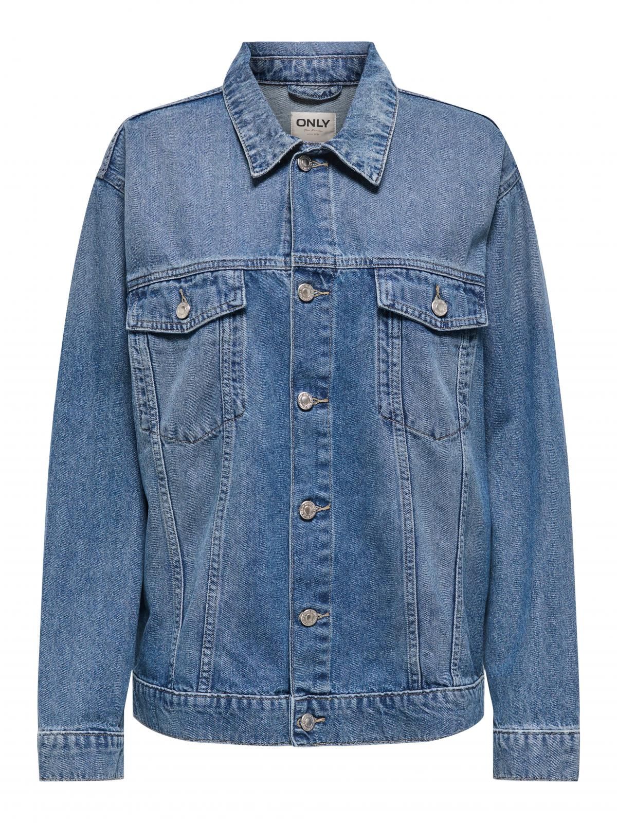 온리 테크니컬 미드워시 데님 재킷 15350323_2116 BLUE / LIGHT BLUE DENIM - 상세 이미지 4