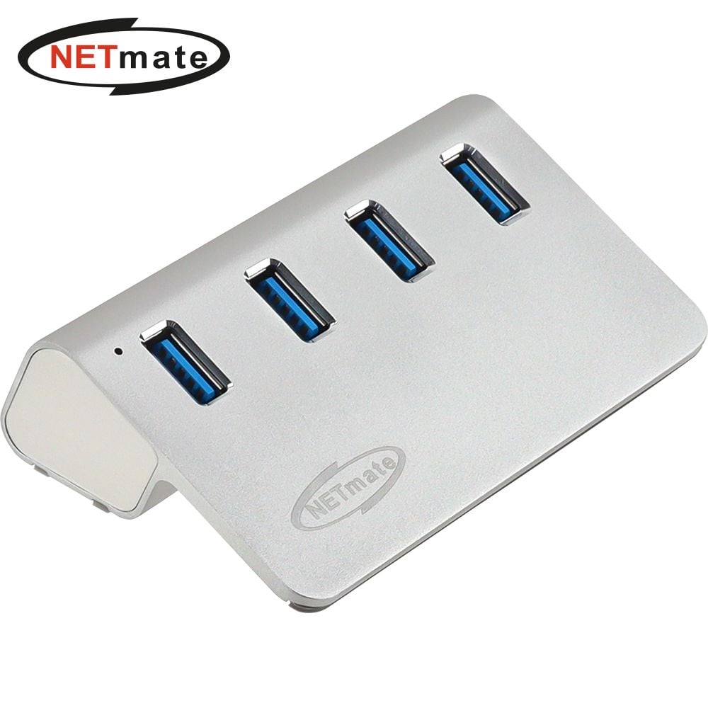 (Netmate) 알루미늄 USB 3.2 4포트 USB허브(유전원) - 상품 이미지