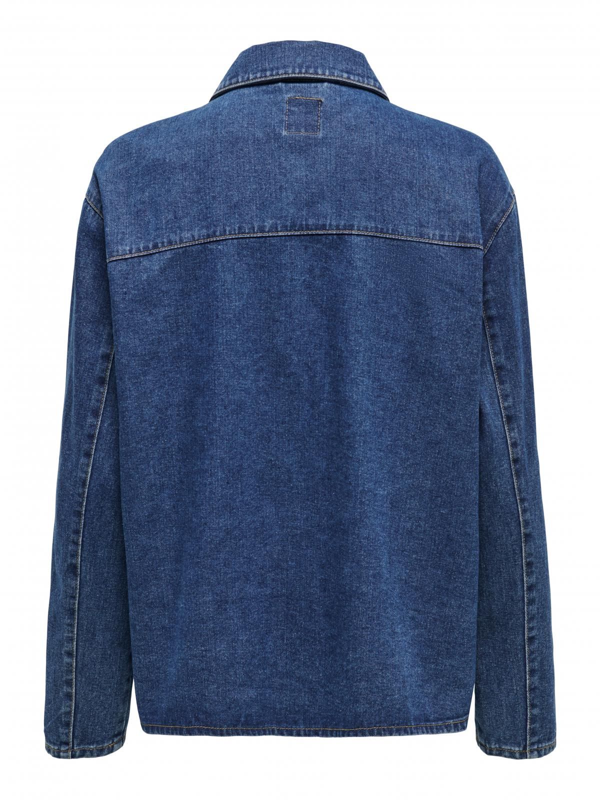 온리 테크니컬 오버핏 데님 재킷 15328253_2114 BLUE / DARK BLUE DENIM - 상세 이미지 4