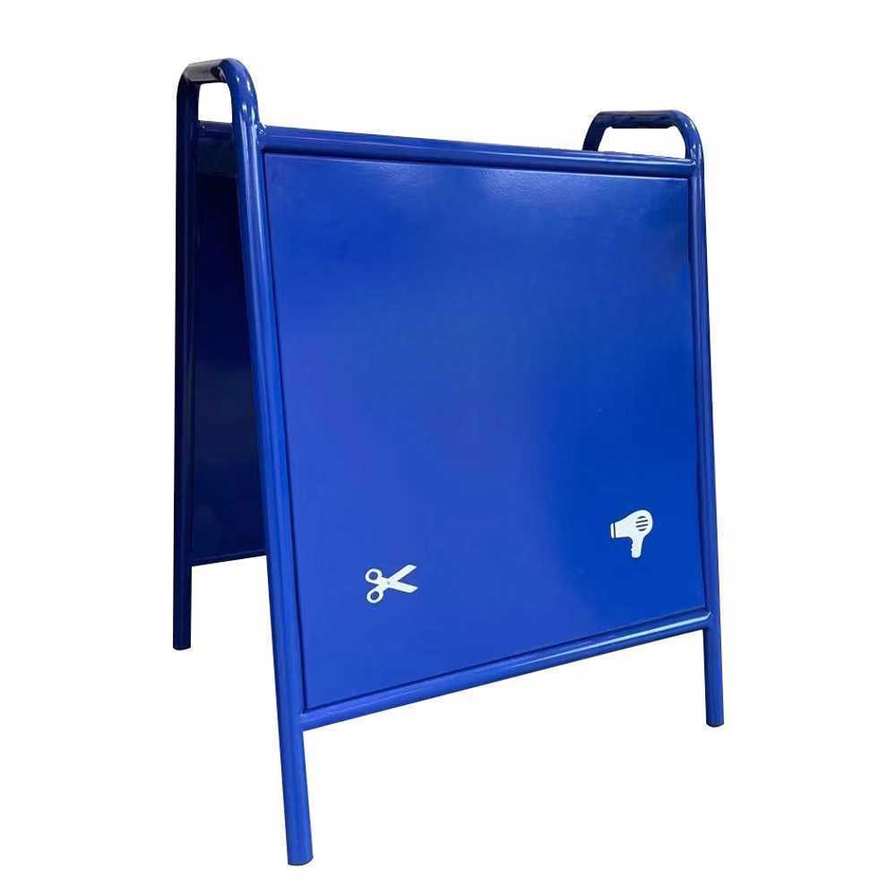 철제 입간판 스탠드형 광고 게시판 매장 홍보 표지판 블루 50x70cm - 상품 이미지
