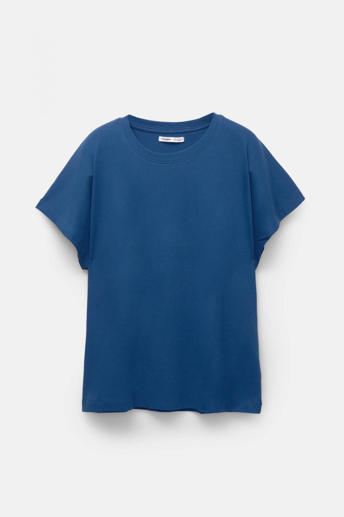 풀앤베어 오버사이즈 베이직 코튼 반팔 티셔츠 블루 3245/319 NAVY - 상품 이미지