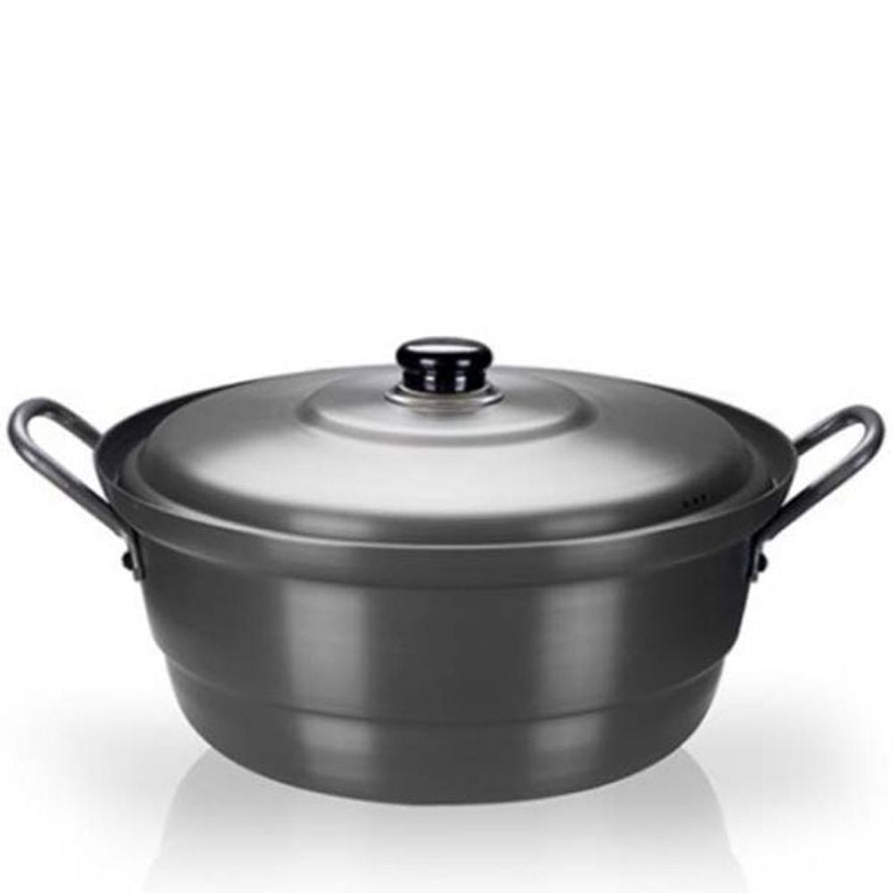 국솥 경질 냄비 찜솥 찜냄비 튀김 곰솥 뚜껑있음 42cm - 상품 이미지