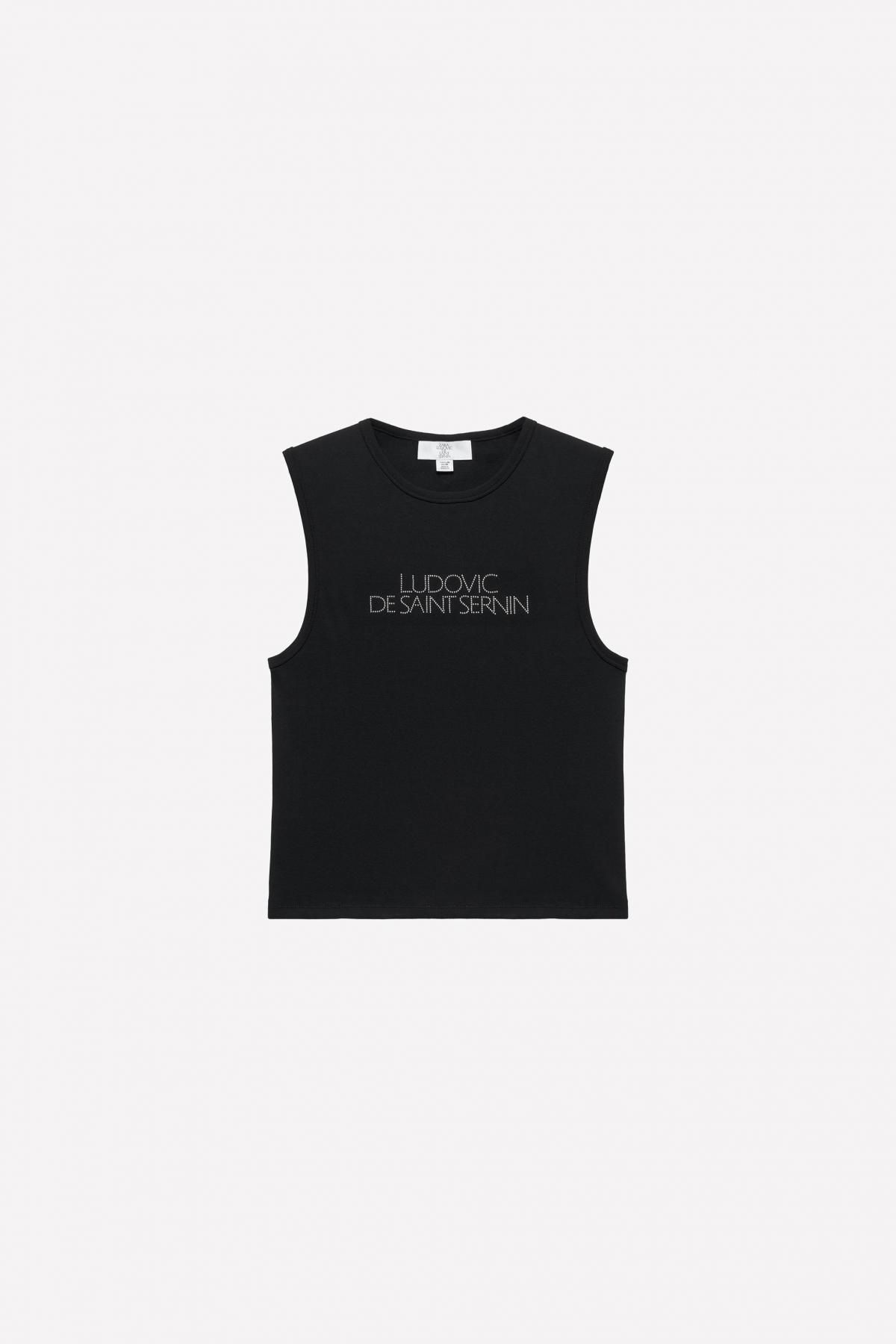 자라 라인스톤 로고 탱크탑 X 루도빅 드 생 세르냉 5644/390 BLACK - 상품 이미지