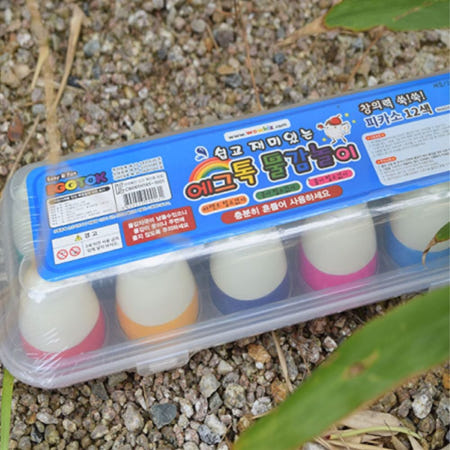 온지니 유아동 색채물감 에그톡 피카소 12칼라 크레용 도트 크레파스 그림