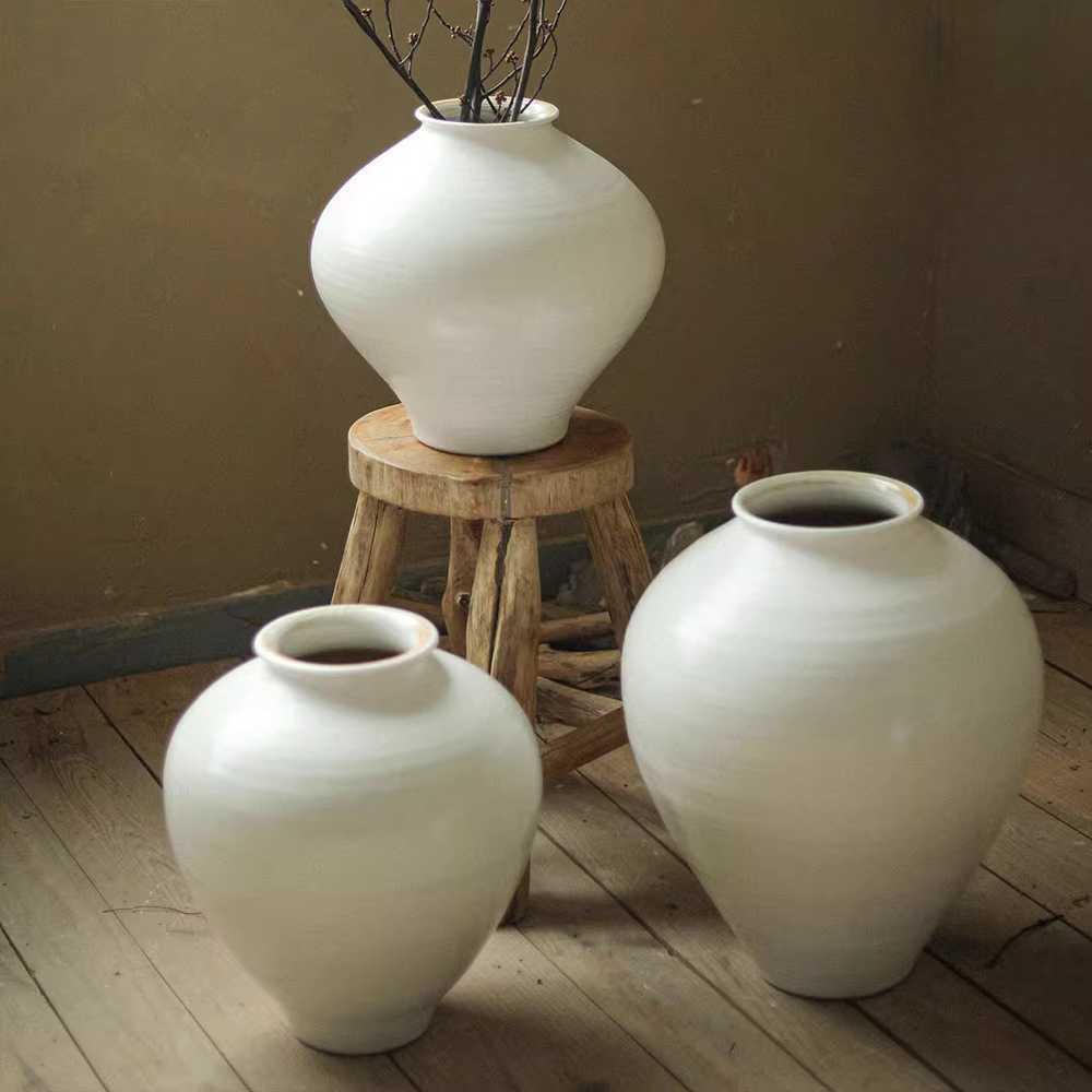 도자기 백자 화분 클래식 디자인 실내 인테리어용 10.5x14.5x31cm - 상세 이미지 3