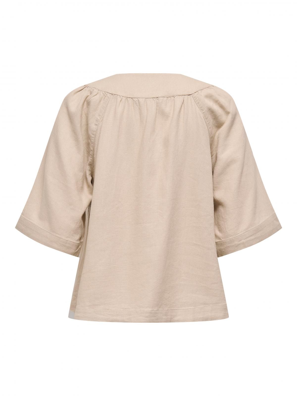 온리 베이직 브이넥 루즈핏 반팔 티셔츠 15338746_108 GREY / OXFORD TAN - 상세 이미지 4