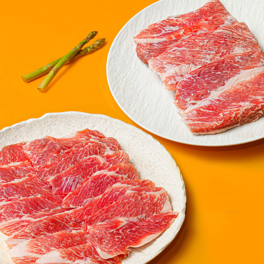 설렘한입 삼겹살 2kg 대패 통삼겹 수입 냉동 구이용 목전지 등갈비 가브리살